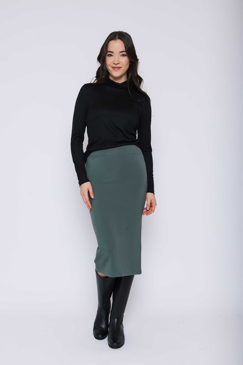 Erin-Luxe Fleece Midi Skirt